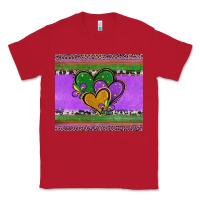 Red mardi gras hearts and fleur de lis Classic Tee - Jasminsmagicworld