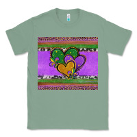 Sage mardi gras hearts and fleur de lis Classic Tee - Jasminsmagicworld