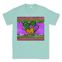 Seafoam mardi gras hearts and fleur de lis Classic Tee - Jasminsmagicworld