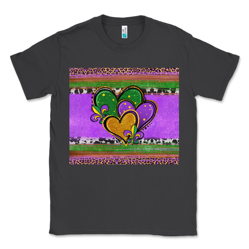 Mardi Gras Hearts And Fleur De Lis Classic Tee by Jasminsmagicworld | Teevron