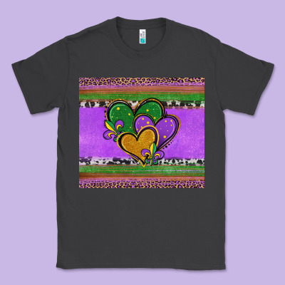 Mardi Gras Hearts And Fleur De Lis Classic Tee Designed By Jasminsmagicworld