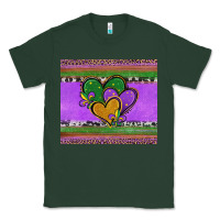 Sports Green mardi gras hearts and fleur de lis Classic Tee - Jasminsmagicworld