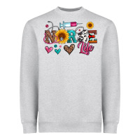 Heather Grey western nurse life Heavyweight Sweatshirt - Artiststas