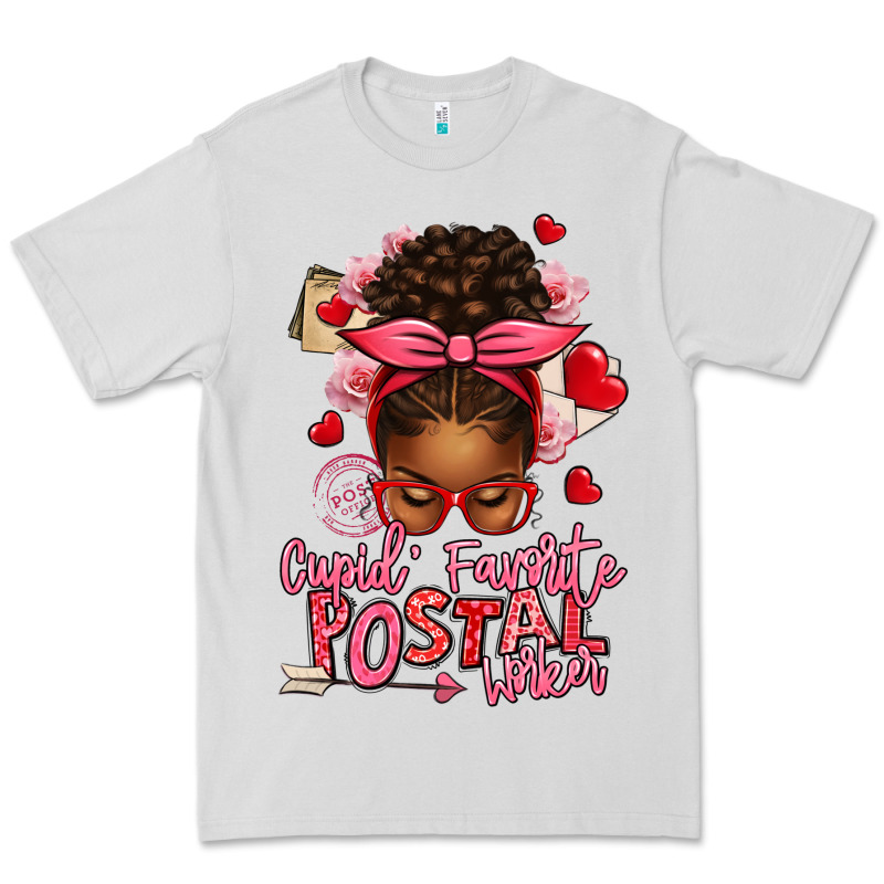 Cupid's Favorite Postal Worker Afro Messy Bun Premium Tee by texasbilliewilder | Teevron