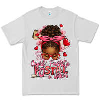 Dove Grey cupid's favorite postal worker afro messy bun Premium Tee - texasbilliewilder