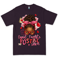 Plum cupid's favorite postal worker afro messy bun Premium Tee - texasbilliewilder