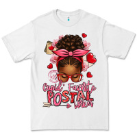 White cupid's favorite postal worker afro messy bun Premium Tee - texasbilliewilder