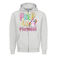 Dove Grey pre k is magical Zipper Hoodie - NancyCooperArtShop
