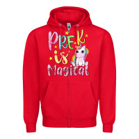 Red pre k is magical Zipper Hoodie - NancyCooperArtShop
