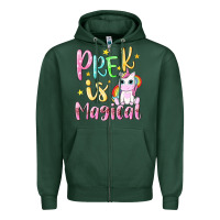 Sports Green pre k is magical Zipper Hoodie - NancyCooperArtShop