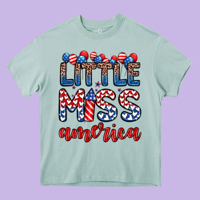 Little Miss America Heavy Core Tee Designed By Zillion Design Studio