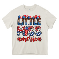 Cream little miss America Heavy Core Tee - Zillion Design Studio