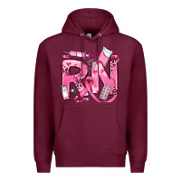 Burgundy breast cancer rn registered nurse Premium Hoodie - JahusDesignShop