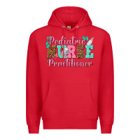 Red Pediatric Nurse Practitioner Premium Hoodie - texasbilliewilder
