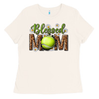 Bone blessed mom with tennis and daisy Ladies Tee - texasbilliewilder