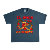 Midnight Navy el amor se comparte with churros Urban Heavy Tee - AdoDesignShop