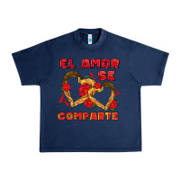 Navy el amor se comparte with churros Urban Heavy Tee - AdoDesignShop