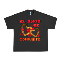 Pigment Black el amor se comparte with churros Urban Heavy Tee - AdoDesignShop