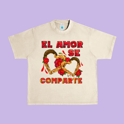 El Amor Se Comparte With Churros Urban Heavy Tee Designed By Adodesignshop