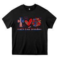 Black faith love freedom Heavy Core Tee - Zillion Design Studio