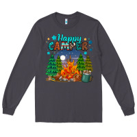Smoke happy camper Long Sleeve Tee - MaliasSmallBusiness