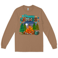 Toasted Coconut happy camper Long Sleeve Tee - MaliasSmallBusiness