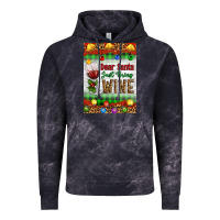 Cloud Black Christmas Dear Santa Just Bring Wine Vintage Hoodie - Artiststas