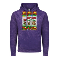 Cloud Purple Christmas Dear Santa Just Bring Wine Vintage Hoodie - Artiststas