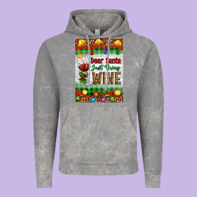 Christmas Dear Santa Just Bring Wine Vintage Hoodie Designed By Artiststas
