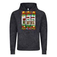 Vintage Black Christmas Dear Santa Just Bring Wine Vintage Hoodie - Artiststas
