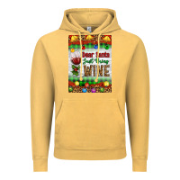 Vintage Mustard Christmas Dear Santa Just Bring Wine Vintage Hoodie - Artiststas