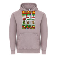 Vintage Zinc Christmas Dear Santa Just Bring Wine Vintage Hoodie - Artiststas
