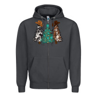 Smoke cowhide with gemstones trees Zipper Hoodie - MaliasSmallBusiness