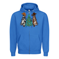 True Royal cowhide with gemstones trees Zipper Hoodie - MaliasSmallBusiness