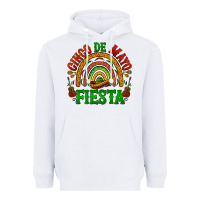 White cinco de mayo fiesta rainbow Heavyweight Hoodie - BarkalooDesign