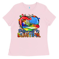Bubblegum Pink different is beautiful Ladies Tee - Zillion Design Studio