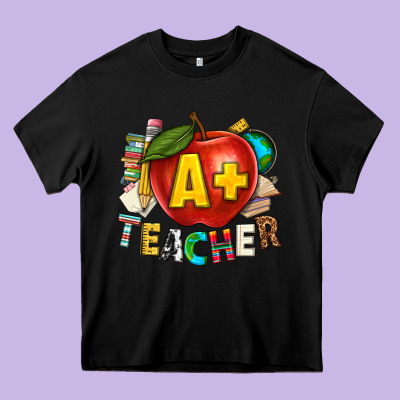 A Plus Teacher Heavy Core Tee Designed By Texasbilliewilder