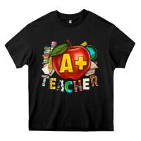 Black a plus teacher Heavy Core Tee - texasbilliewilder