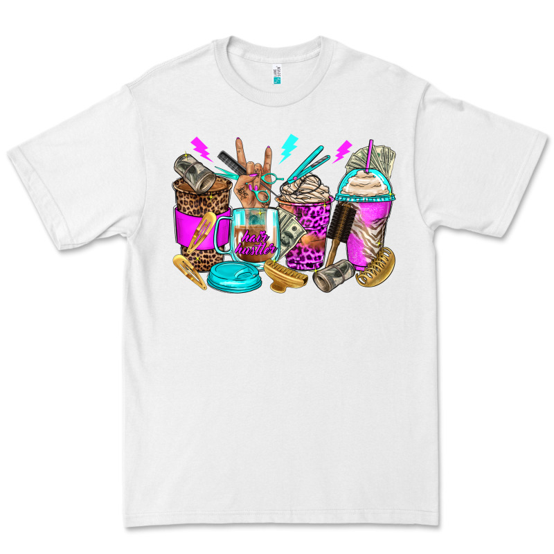 Hair Hustler Coffee Cups Premium Tee by Zillion Design Studio | Teevron