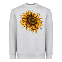 Heather Grey sunflower Heavyweight Sweatshirt - AdoDesignShop