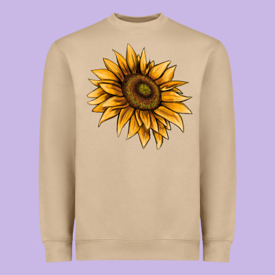 Sunflower Heavyweight Sweatshirt Designed By Adodesignshop