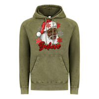 Vintage Olive african american santa believe Vintage Hoodie - RanaPortraitStore