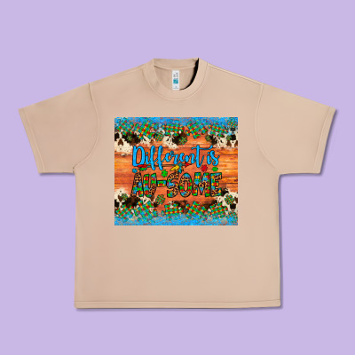 Different Is Au Some Autism Awareness Cowhide Leopard Tumbler Urban Heavy Tee Designed By Artiststas
