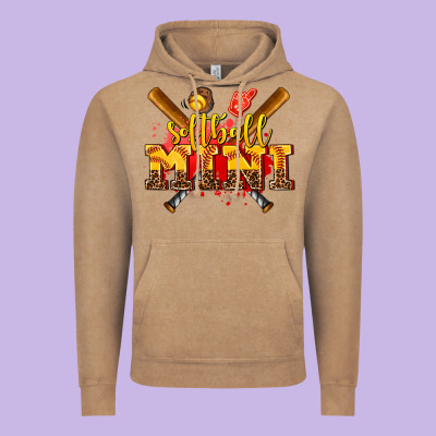 Softball Mini Vintage Hoodie Designed By Adodesignshop
