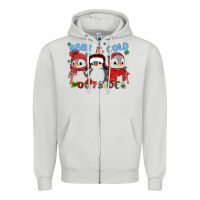 Dove Grey baby ıt's cold outside Zipper Hoodie - MaliasSmallBusiness