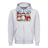 Heather Grey baby ıt's cold outside Zipper Hoodie - MaliasSmallBusiness
