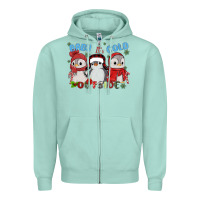 Seafoam baby ıt's cold outside Zipper Hoodie - MaliasSmallBusiness