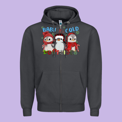 Baby ıt's Cold Outside Zipper Hoodie Designed By Maliassmallbusiness