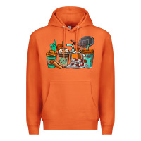 Carrot Basketball coffee cups Premium Hoodie - NancyCooperArtShop