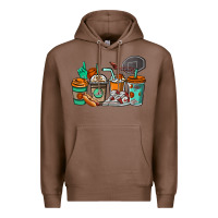 Chestnut Basketball coffee cups Premium Hoodie - NancyCooperArtShop
